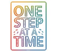 Shopagift One Step at a Time Learn Metal Poster Wall Tin Sign Classroom High School Teaching Zone Confidence Boosting Teacher Gifts - A4