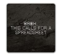 Shopagift Oooh This Calls for A Spreadsheet 2 Pack Coasters - 9cm x 9cm