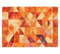 Shopagift Orange Mosaic Tile Geometric Glass Chopping Board Large Kitchen Worktop Saver 39cm x 28cm