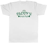 Shopagift Paddy's Irish Pub Mens T-Shirt St Patrick's Day Tee White