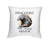 Shopagift Pangolin Lover Cushion Cover Natures Armor Wildlife Bedroom Lounge Accessory - 40cm x 40cm