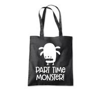 Shopagift Part Time Monster Tote Shopping Beach Bag 10 Litres Capacity - 42cm x 38cm