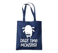Shopagift Part Time Monster Tote Shopping Beach Bag 10 Litres Capacity - 42cm x 38cm
