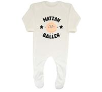 Shopagift Passover Jewish Baby Grow Romper Suit Funny Matzah Baller Boys Girls Gift White