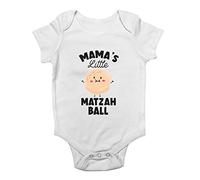 Shopagift Passover Jewish Baby Vest Mama's Little Matzah Ball Bodysuit Gift White