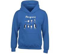 Shopagift Penguins of the World Kids Hoodie National Penguin Day Hoody Hooded Top Boys Girls Blue