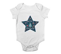 Shopagift Personalised 1st Christmas in A Star Baby Grow Vest Bodysuit
