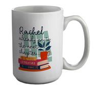Shopagift Personalised Already On the Next Chapter Books Mug White 15oz Large Ceramic Cup