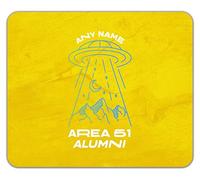 Shopagift Personalised Any Name Area 51 Alumni Funny Alien Mouse Mat Pad 24cm x 19cm