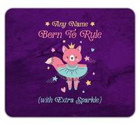 Shopagift Personalised Any Name Born to Rule Fox Princess Mouse Mat Pad 24cm x 19cm
