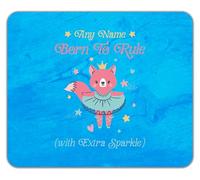 Shopagift Personalised Any Name Born to Rule Fox Princess Mouse Mat Pad 24cm x 19cm