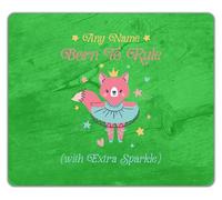Shopagift Personalised Any Name Born to Rule Fox Princess Mouse Mat Pad 24cm x 19cm