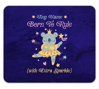 Shopagift Personalised Any Name Born to Rule Koala Princess Mouse Mat Pad 24cm x 19cm
