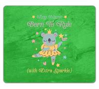 Shopagift Personalised Any Name Born to Rule Koala Princess Mouse Mat Pad 24cm x 19cm