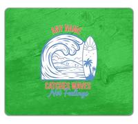 Shopagift Personalised Any Name Catches Waves Not Feelings Mouse Mat Pad 24cm x 19cm
