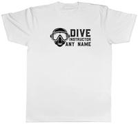 Shopagift Personalised Any Name Dive Instructor Scuba Diving Mens T-Shirt Tee White