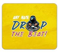 Shopagift Personalised Any Name Drop the Beat DJ Deejay Decks Mouse Mat Pad 24cm x 19cm
