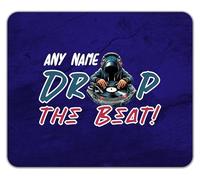 Shopagift Personalised Any Name Drop the Beat DJ Deejay Decks Mouse Mat Pad 24cm x 19cm