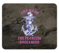 Shopagift Personalised Any Name Fearless Buccaneer Pirate Mouse Mat Pad 24cm x 19cm