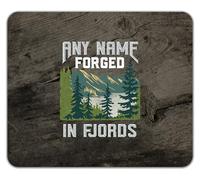 Shopagift Personalised Any Name Forged in Fjords Vikings Mouse Mat Pad 24cm x 19cm