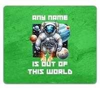 Shopagift Personalised Any Name is Out of this World Space Mouse Mat Pad 24cm x 19cm