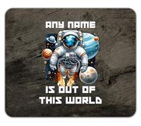 Shopagift Personalised Any Name is Out of this World Space Mouse Mat Pad 24cm x 19cm