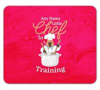 Shopagift Personalised Any Name Little Chef in Training Mouse Mat Pad 24cm x 19cm