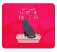 Shopagift Personalised Any Name Lord of the Litter Funny Mouse Mat Pad 24cm x 19cm