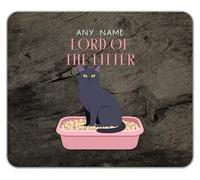 Shopagift Personalised Any Name Lord of the Litter Funny Mouse Mat Pad 24cm x 19cm