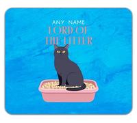 Shopagift Personalised Any Name Lord of the Litter Funny Mouse Mat Pad 24cm x 19cm