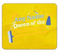 Shopagift Personalised Any Name Queen of the Clean Scene Mouse Mat Pad 24cm x 19cm