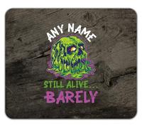 Shopagift Personalised Any Name Still Alive… Barely Skull Mouse Mat Pad 24cm x 19cm