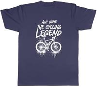 Shopagift Personalised Any Name the Cycling Legend Bicycle Mens T-Shirt Tee Navy Blue