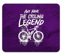 Shopagift Personalised Any Name the Cycling Legend Bicycle Mouse Mat Pad 24cm x 19cm