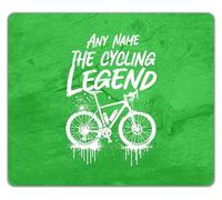 Shopagift Personalised Any Name the Cycling Legend Bicycle Mouse Mat Pad 24cm x 19cm