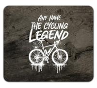 Shopagift Personalised Any Name the Cycling Legend Bicycle Mouse Mat Pad 24cm x 19cm