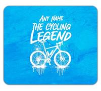 Shopagift Personalised Any Name the Cycling Legend Bicycle Mouse Mat Pad 24cm x 19cm