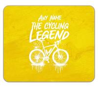 Shopagift Personalised Any Name the Cycling Legend Bicycle Mouse Mat Pad 24cm x 19cm