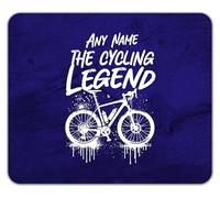 Shopagift Personalised Any Name the Cycling Legend Bicycle Mouse Mat Pad 24cm x 19cm
