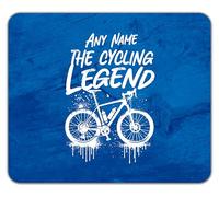 Shopagift Personalised Any Name the Cycling Legend Bicycle Mouse Mat Pad 24cm x 19cm