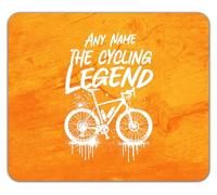 Shopagift Personalised Any Name the Cycling Legend Bicycle Mouse Mat Pad 24cm x 19cm
