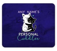 Shopagift Personalised Any Name's Personal Cuddler Cat Mouse Mat Pad 24cm x 19cm