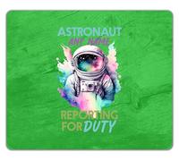 Shopagift Personalised Astronaut Reporting for Duty Space Mouse Mat Pad 24cm x 19cm