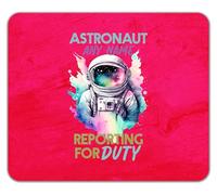 Shopagift Personalised Astronaut Reporting for Duty Space Mouse Mat Pad 24cm x 19cm