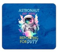 Shopagift Personalised Astronaut Reporting for Duty Space Mouse Mat Pad 24cm x 19cm