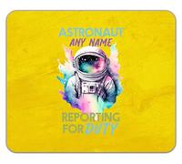 Shopagift Personalised Astronaut Reporting for Duty Space Mouse Mat Pad 24cm x 19cm