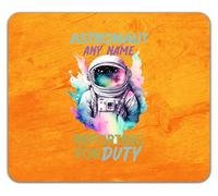 Shopagift Personalised Astronaut Reporting for Duty Space Mouse Mat Pad 24cm x 19cm