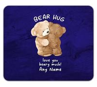 Shopagift Personalised Bear Hug Love You Beary Much Mouse Mat Pad 24cm x 19cm