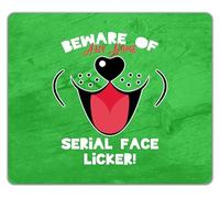 Shopagift Personalised Beware of the Serial Face Licker Dog Mouse Mat Pad 24cm x 19cm