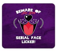 Shopagift Personalised Beware of the Serial Face Licker Dog Mouse Mat Pad 24cm x 19cm